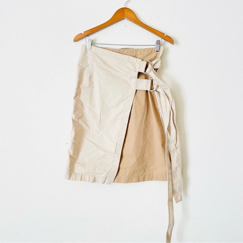 Acne Studios EU 38 (SIZE 6) asymmetrical beige wrap skirt